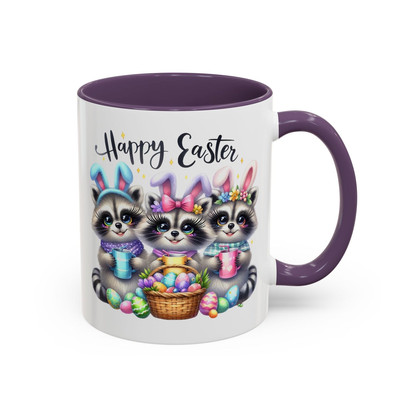 Easter Mug - Happy Easter Racoons
