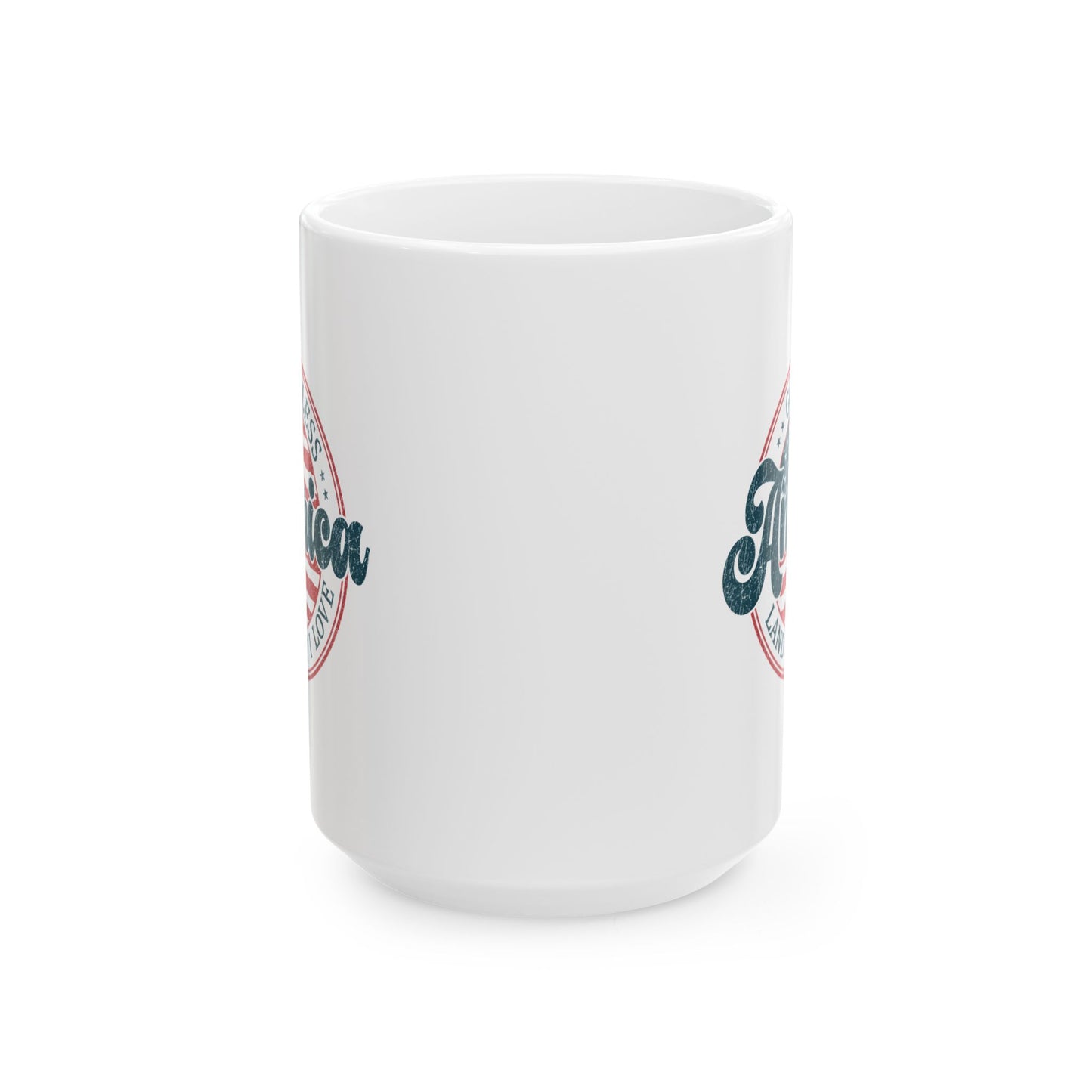 4th of July Mug - God Bless America Retro