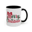 Christmas Mug - Merry Christmas Red & Green Text Bow