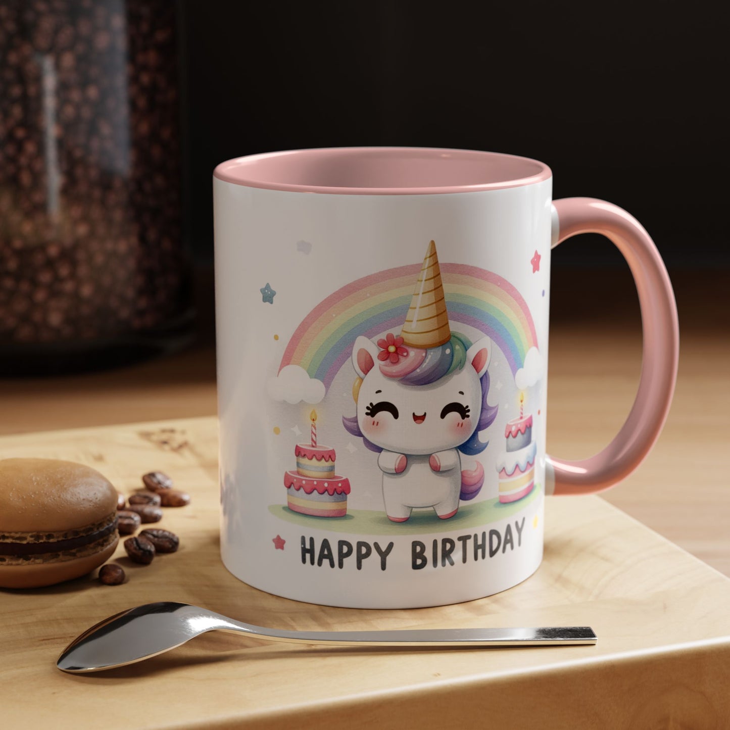 Birthday Mug -  Unicorn With Cakes