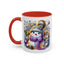 Christmas Mug - Purple and Silver Snowman