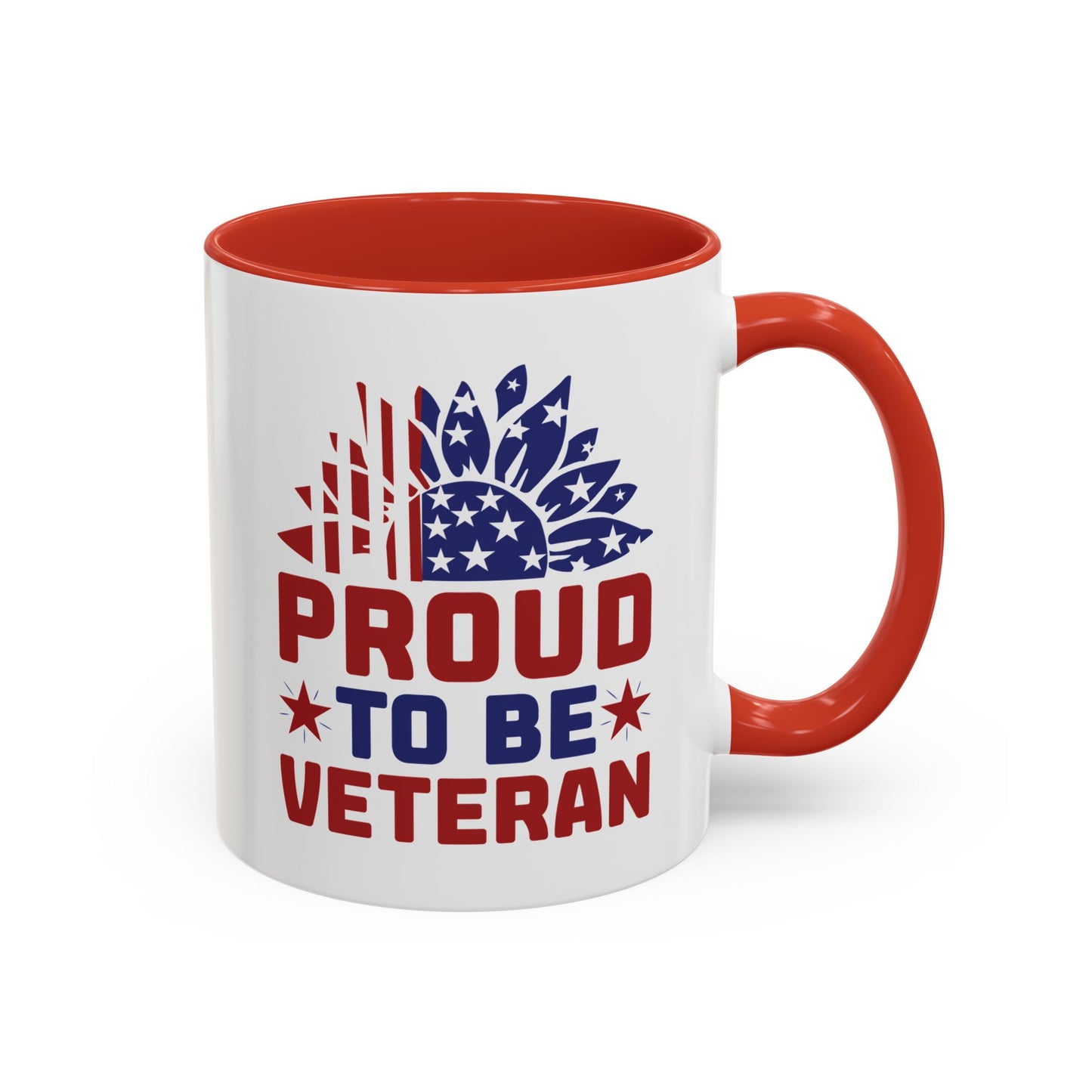 4th of July Mug - Proud to Be a Veteran Sunflower