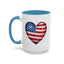 4th of July Mug - Heart American Flag