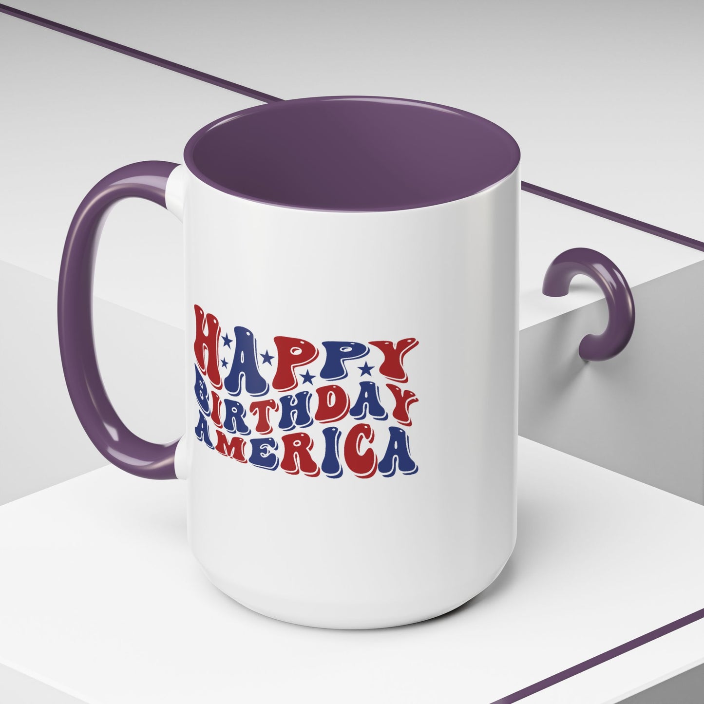 4th of July Mug - Happy Birthday America Retro