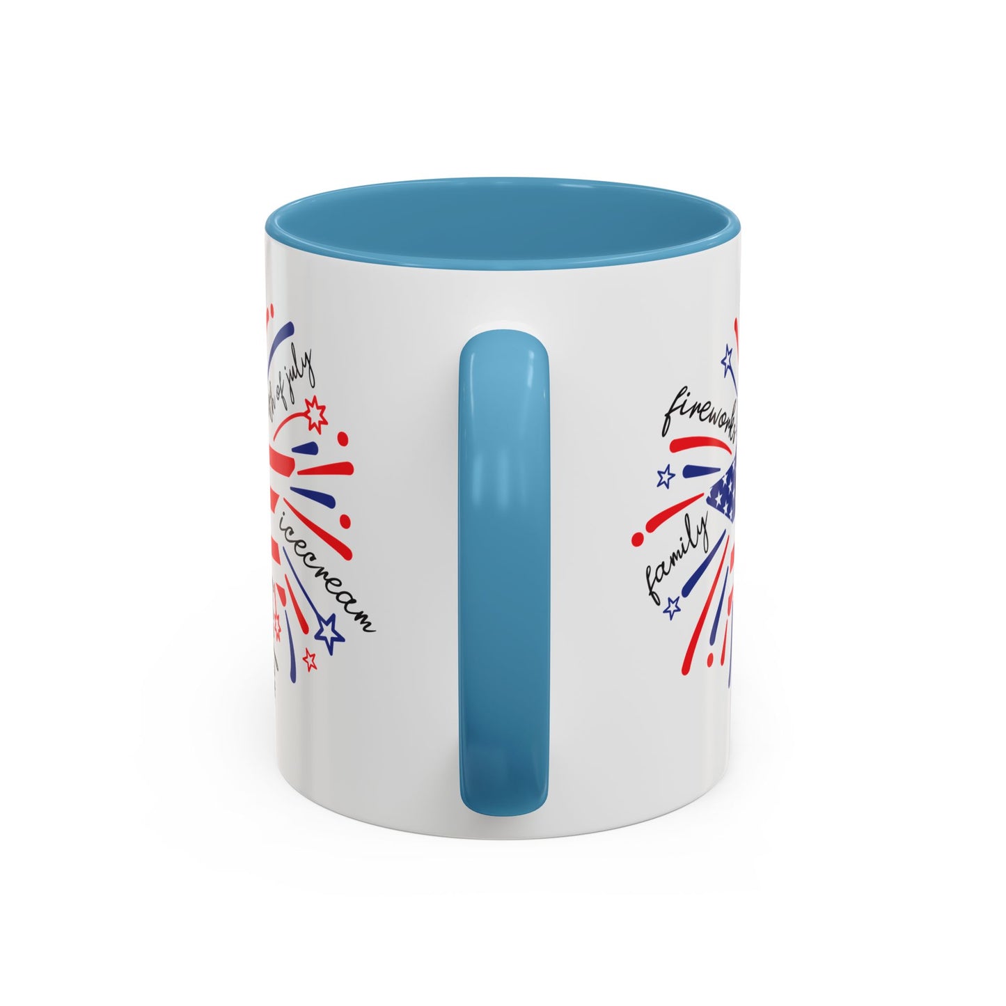 4th of July Mug - Star Flag Fireworks