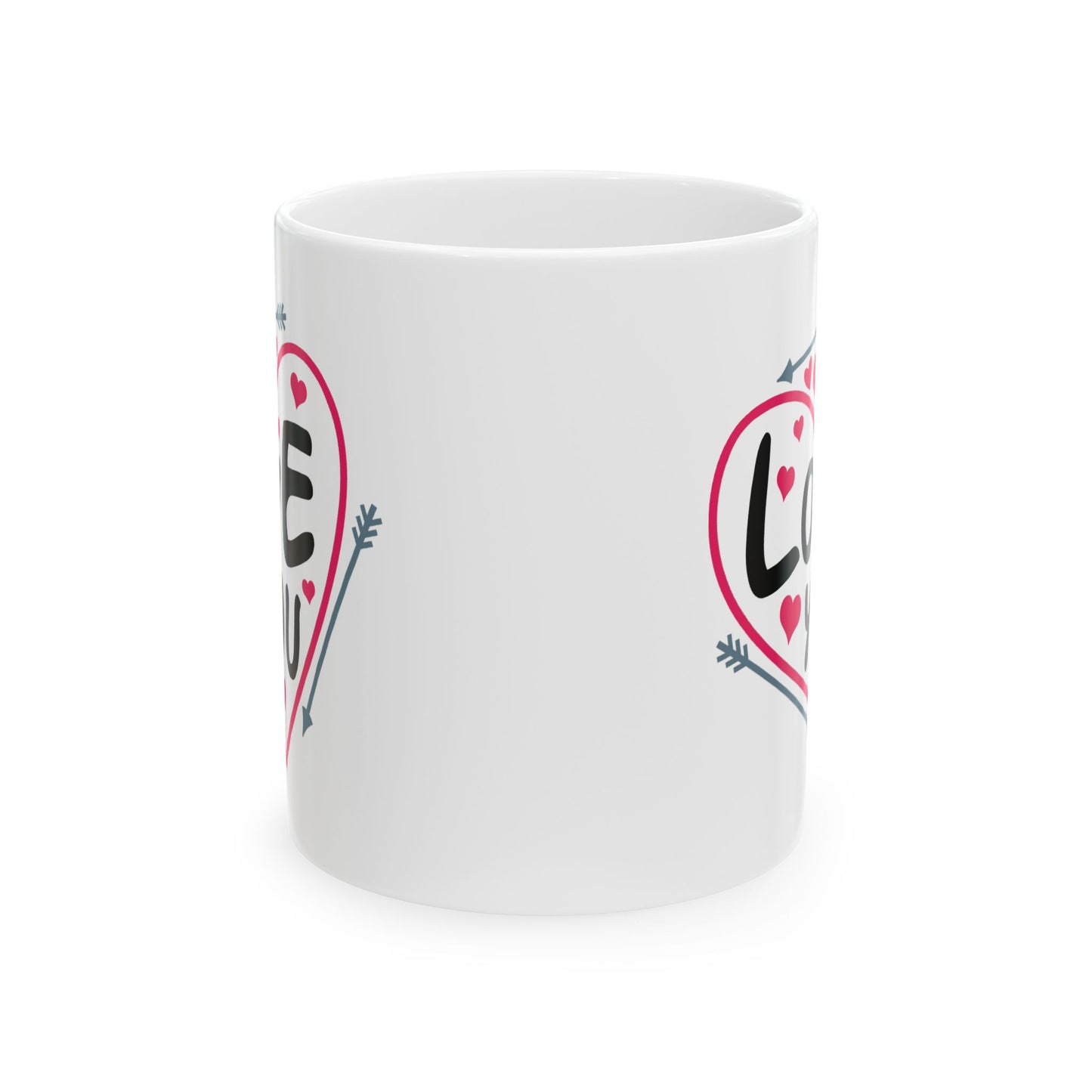 Anniversary Mug - Love You Heart & Arrows