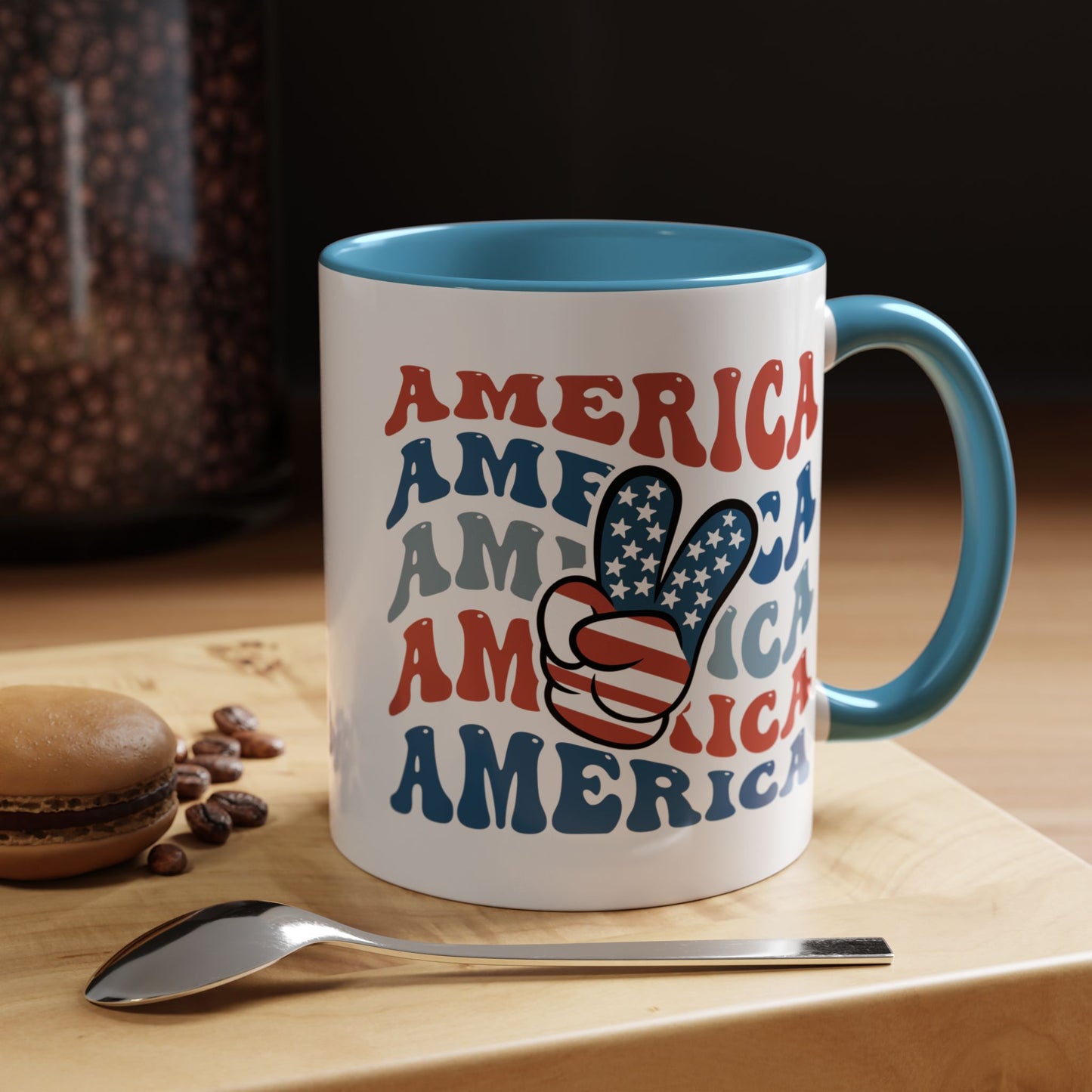 4th of July Mug - America peace Sign