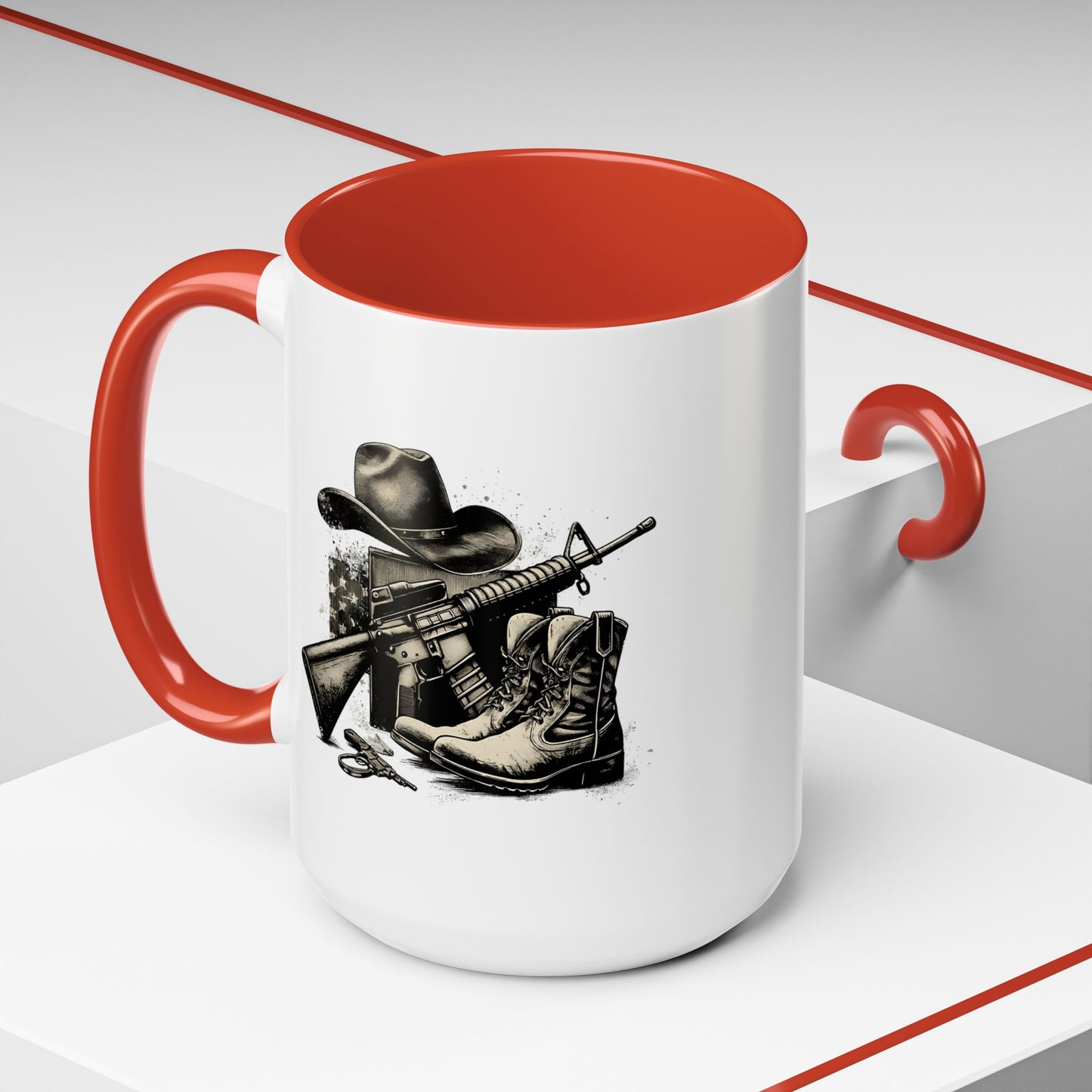 4th of July Mug - Soldier Hat Boots Gun