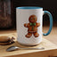 Christmas Mug - Gingerbread Man Green Bow