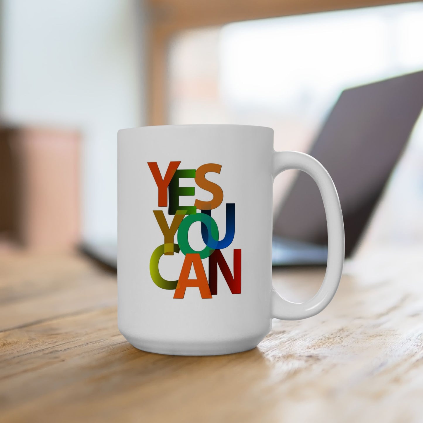 Motivation Mug - Yes You Can Colorful