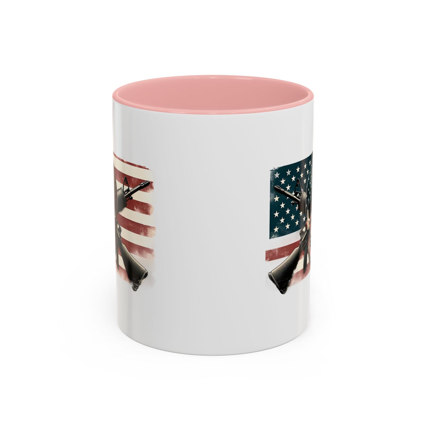 4th of July Mug - Skull Guns Flag