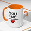 Anniversary Mug - You and Me Red Heart