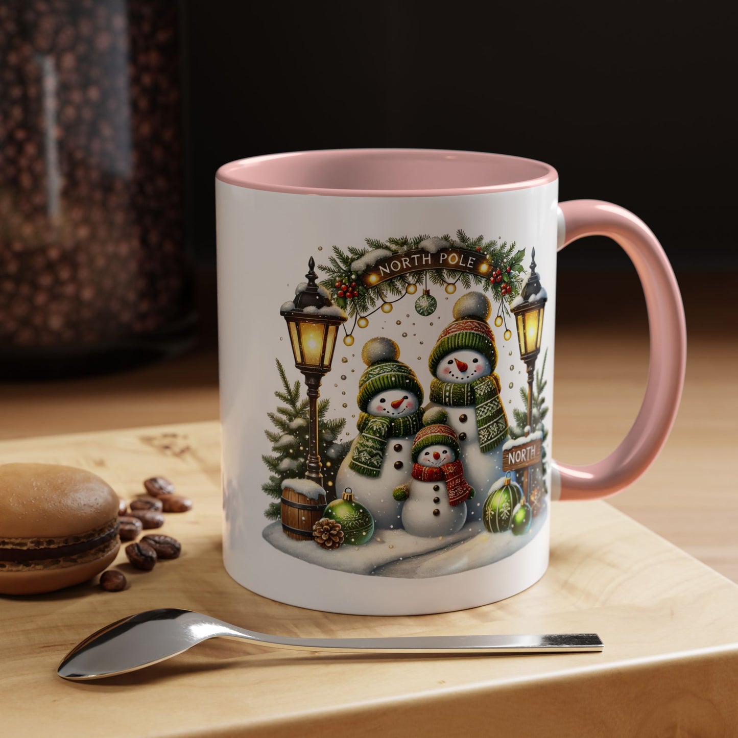 Christmas Mug - Green Snowman Family