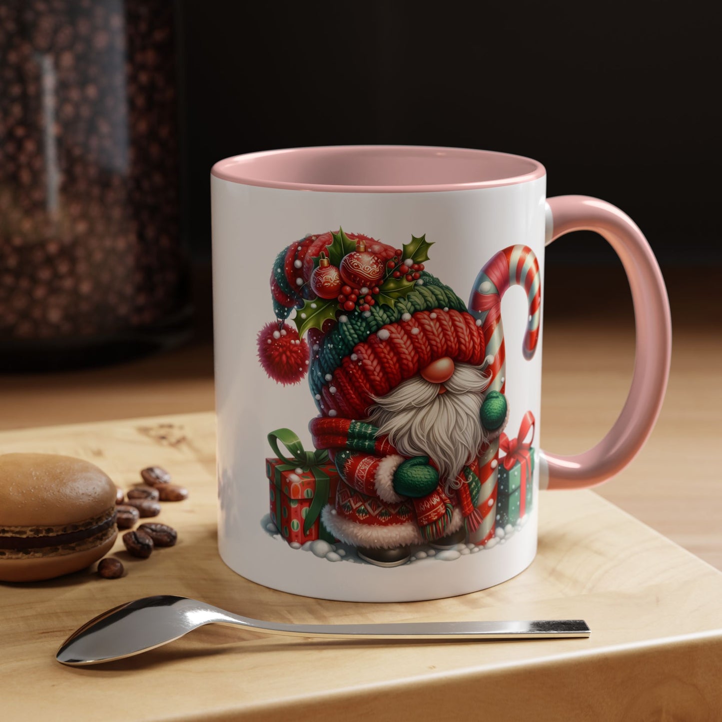Christmas Mug - Gnome Candy Cane and Presents