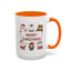 Christmas Mug - Merry Christmas Red & Green Text Santa Cute Animals