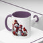 Christmas Mug - Burgundy Snowman Family
