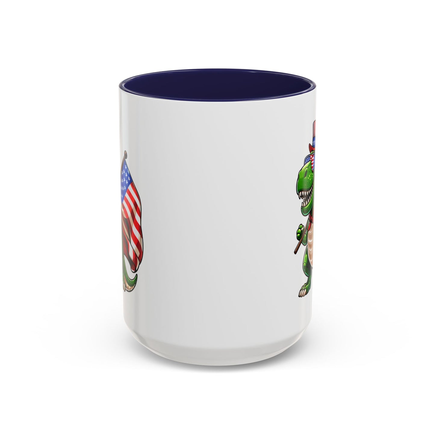 4th of July Mug - T Rex Dinosaur USA Flag