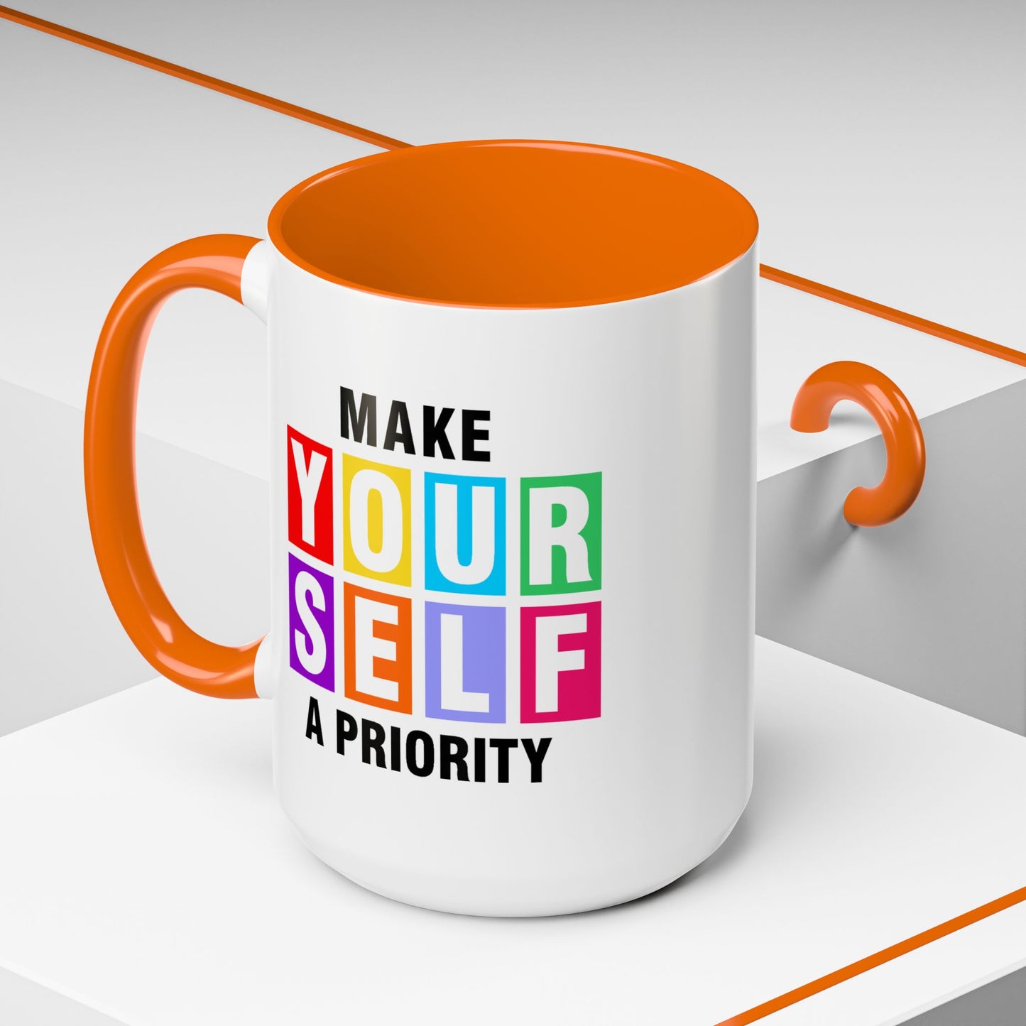 Wellness Mug - Make Yourself a Priority Colored Blocks