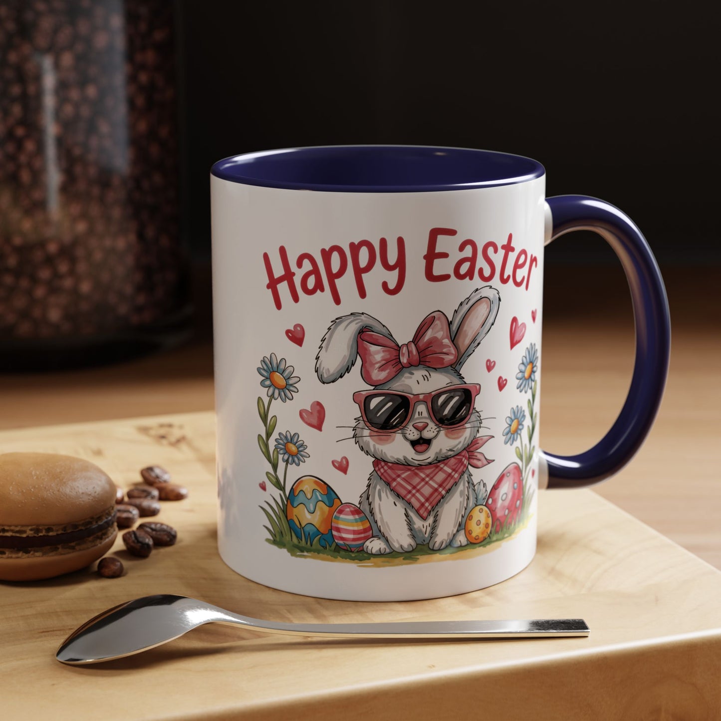Easter Mug - Happy Easter Cool Bunny
