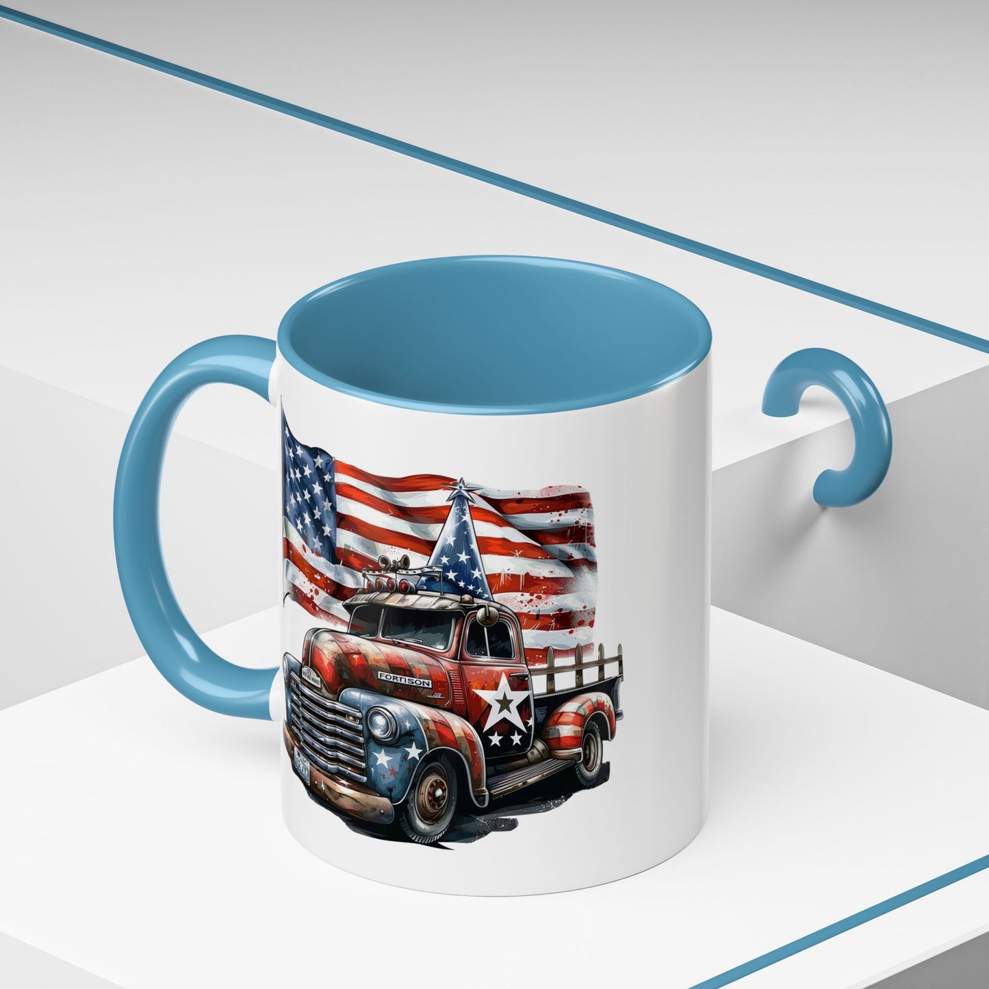 4th of July - Old Truck and Flag