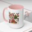 Christmas Mug - Happy Holidays Red Text Reindeer Santa Snowman Presents