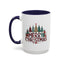 Christmas Mug - Merry Christmas Tartan Text Trees Presents