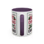 Christmas Mug - Merry Christmas Red Green & Black Text Trees Presents