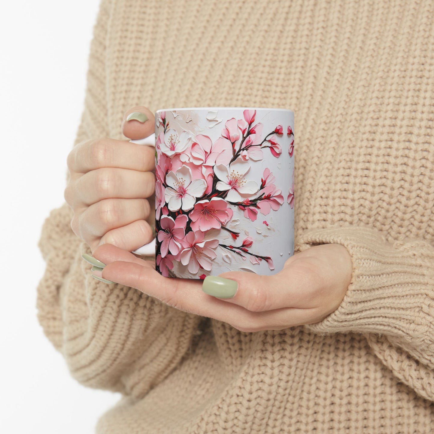Artistic Mug - Cherry Blossom Oil Painting