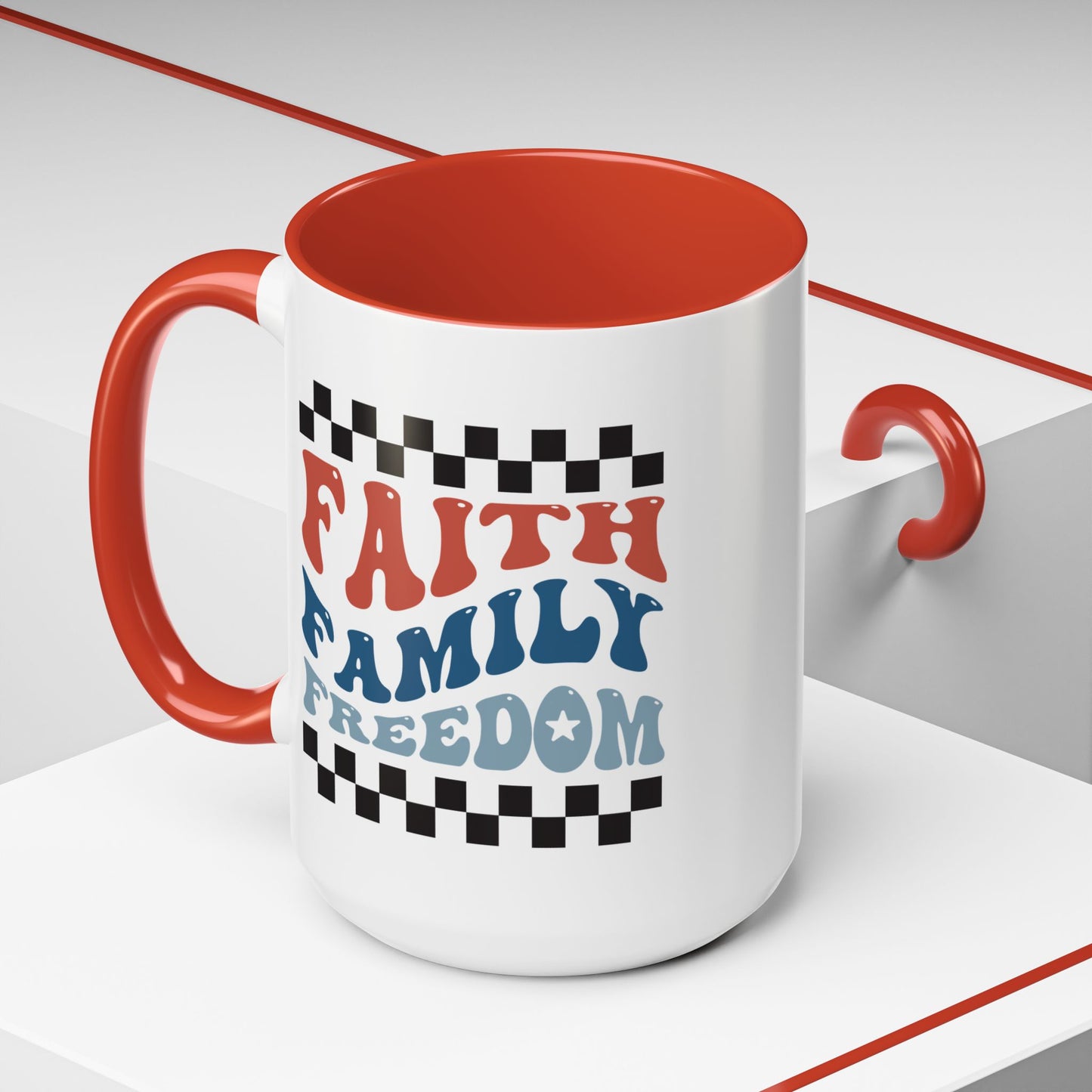 4th of July Mug - Faith Family Freedom