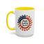 4th of July Mug - Happy Birthday America Sunflower