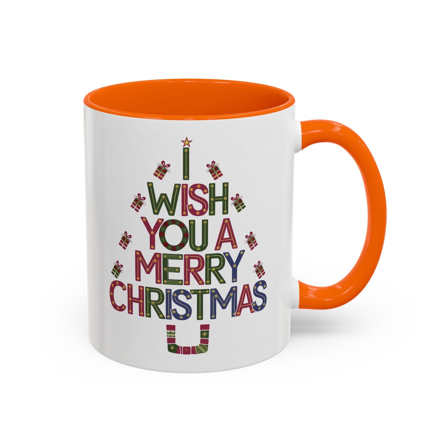 Christmas Mug - I Wish You a Merry Christmas Present Treee