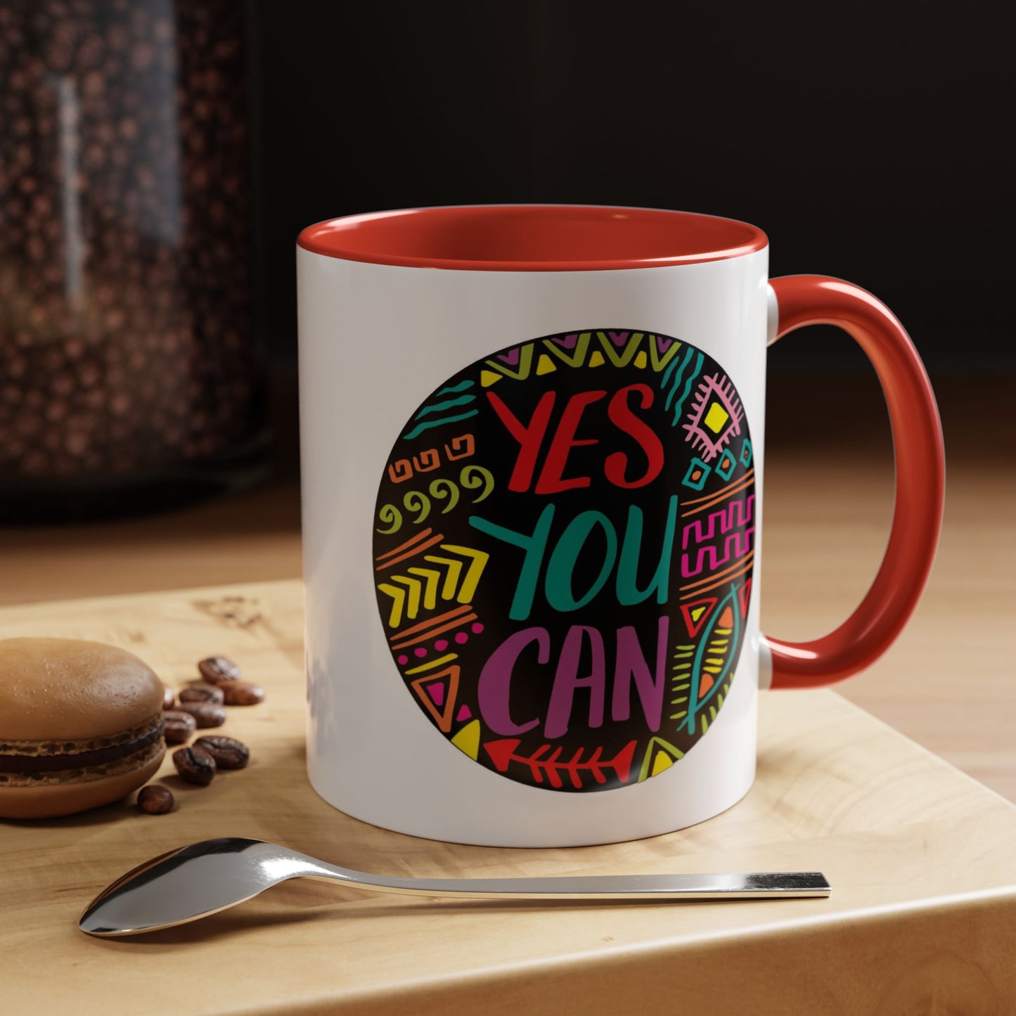 Motivation Mug - Yes You Can Badge