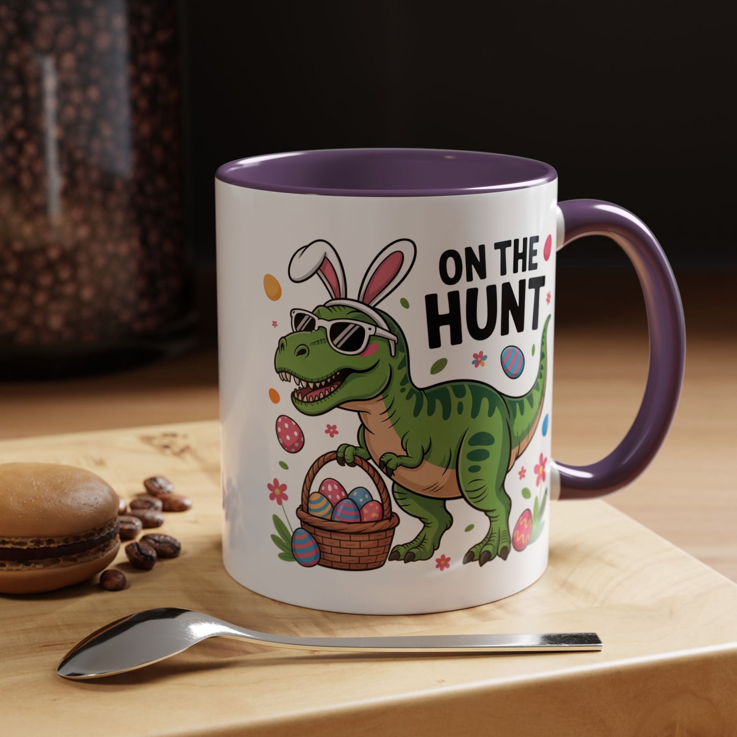 Easter Mug - On The Hunt Dinosaur