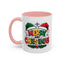 Christmas Mug - Merry Christmas Red Yellow & Green Text Green & Red Hat