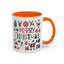 Christmas Mug - Merry Christmas Red White & Green Text Collage