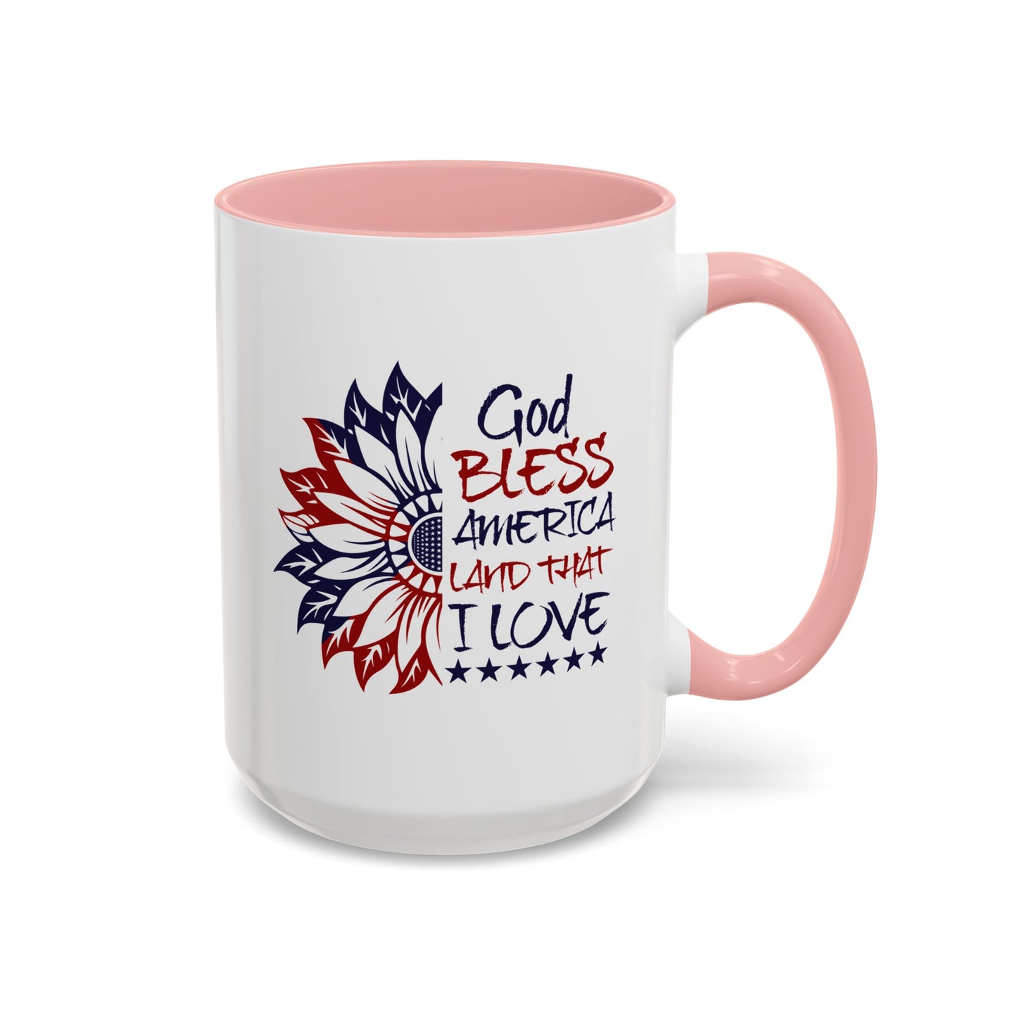 4th of July Mug - God Bless America Sunflower