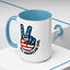 4th of July Mug - All American Girl Peace Sign