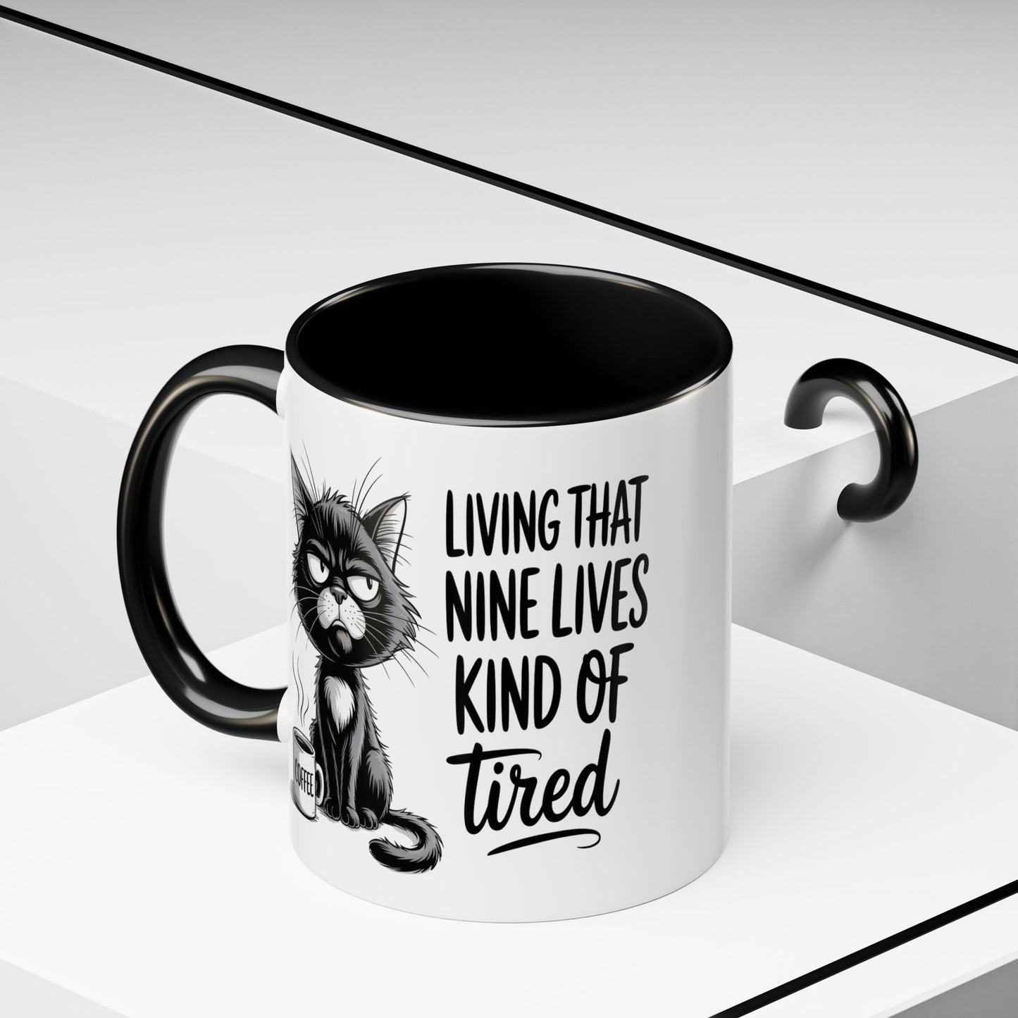 Animal Mug - Living That Nine Lives Kind Of Tired