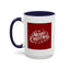 Christmas Mug - Merry Christmas White Text Maroon Background