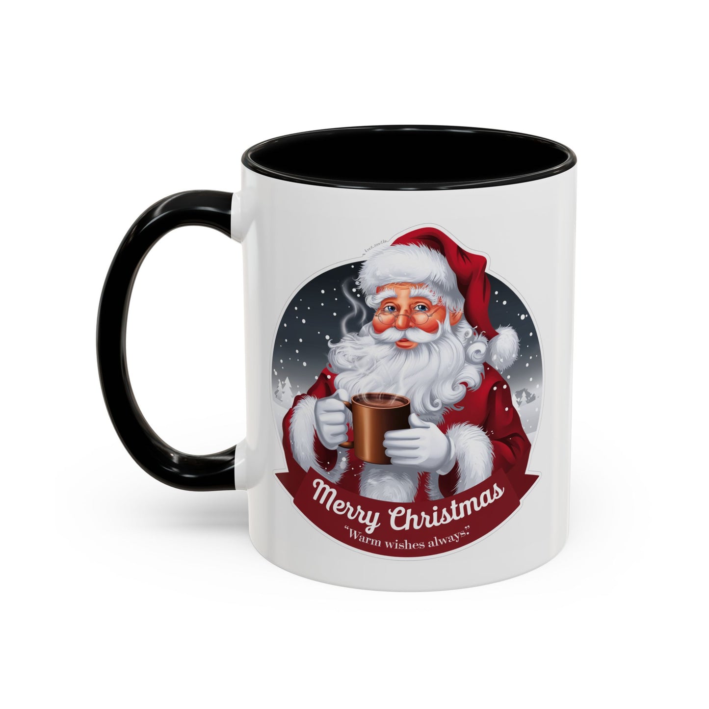 Christmas Mug - Merry Christmas Warm Wishes Always Santa