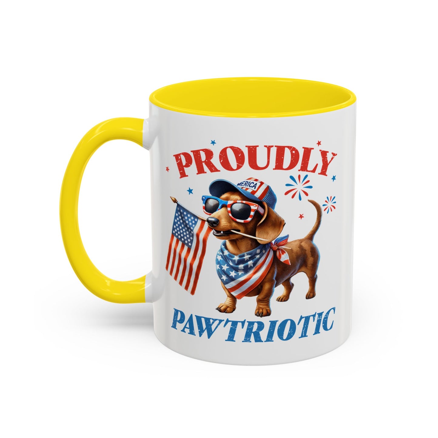 4th of July Mug - Proudly Pawtriotic Dog