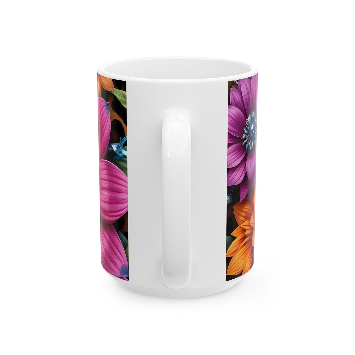 Artistic Mug - Diamond Flowers