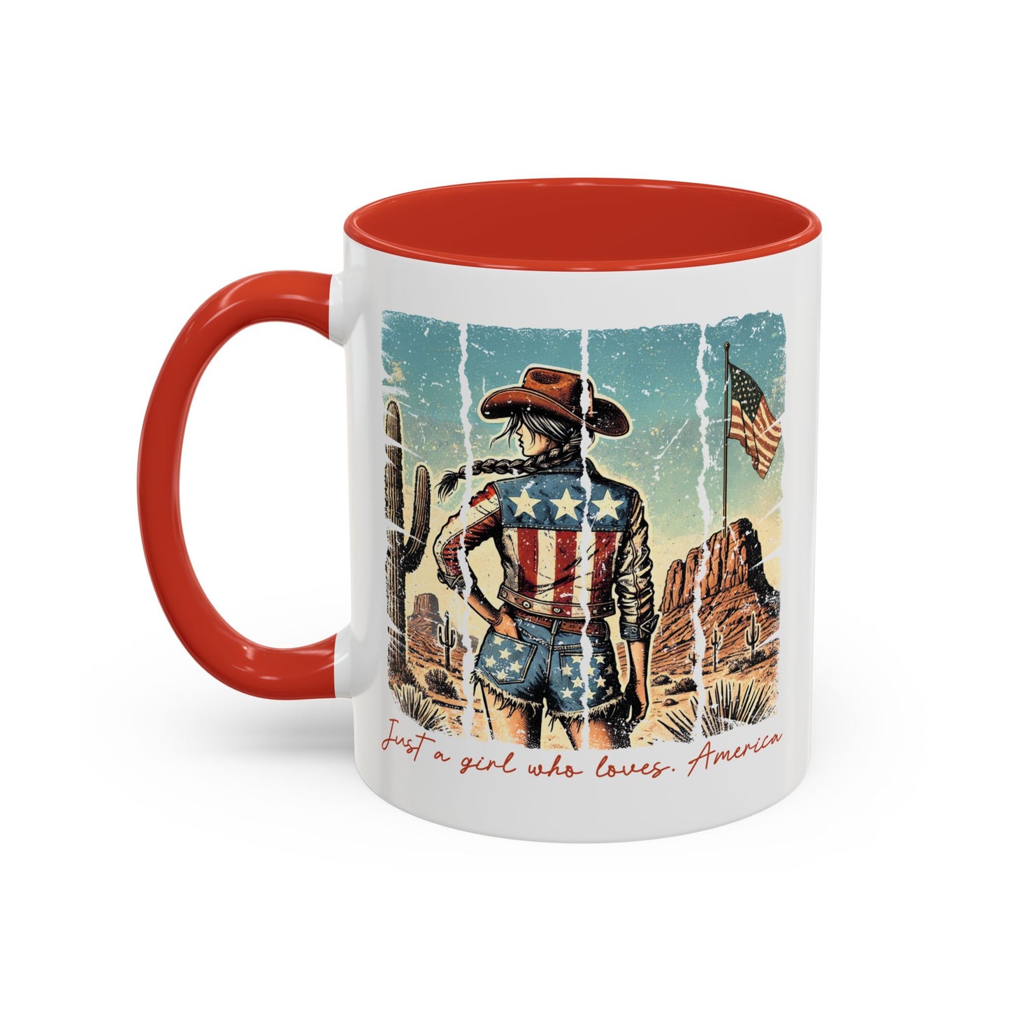 4th of July Mug - Just a Girl Who Loves America