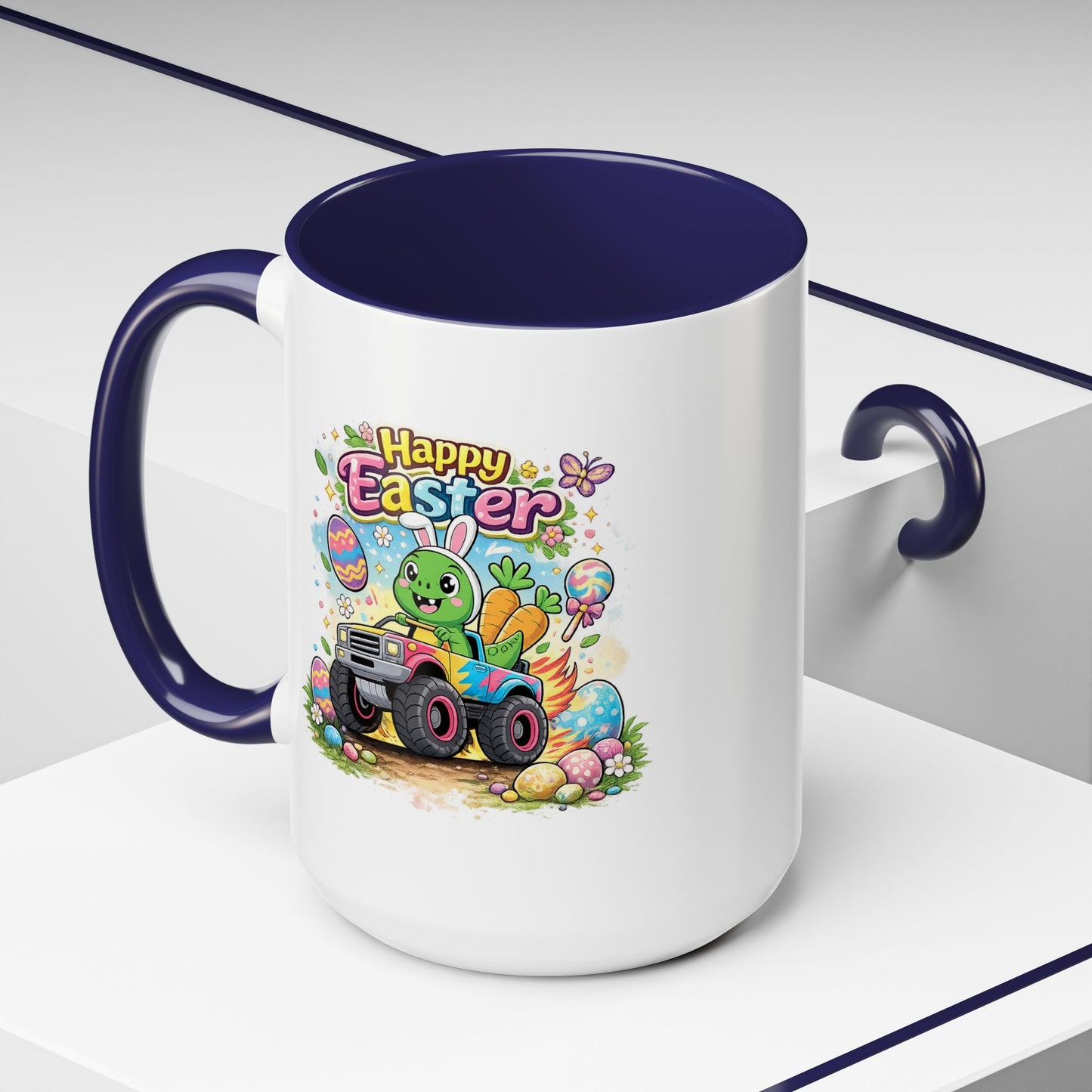 Easter Mug - Dinosaur Monster Truck