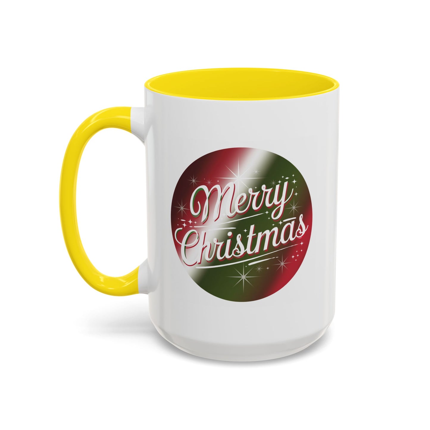 Christmas Mug - Merry Christmas White and Red Text Decoration