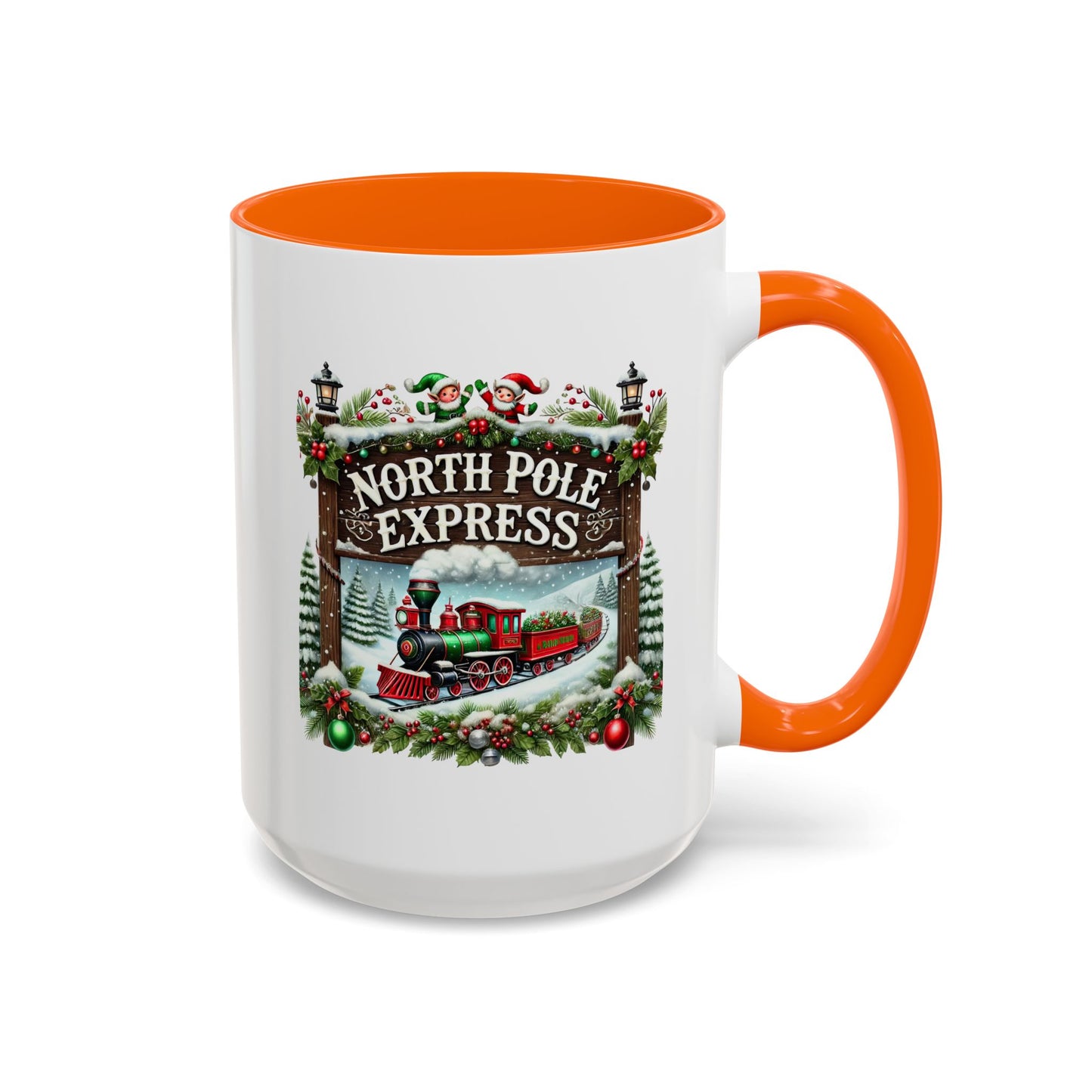 Christmas Mug - North Pole Express Steam Locomotive Decorations