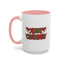Christmas Mug - Merry Christmas Red & Green Text Hats Candy Canes