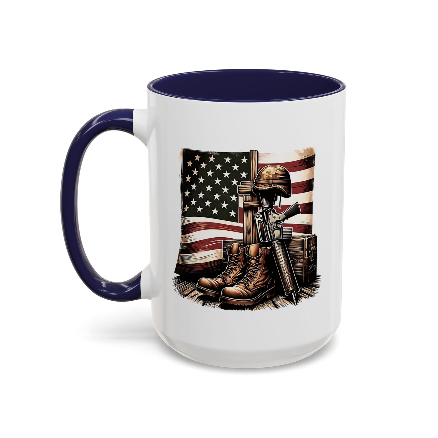 4th of July Mug - Fallen Soldier Boots Flag 3