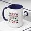 Christmas Mug - Merry Christmas Red White & Green Text Collage