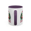 Christmas Mug - Merry Christmas Maroon Text Camper Trees